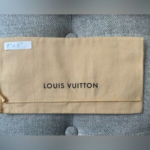 1 Authentic Louis Vuitton Flap Dust Bag - Long Wallet Size 9” x 5”